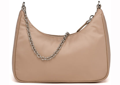 Prada Re-Edition 2005 Shoulder Bag Nylon Cameo Beige