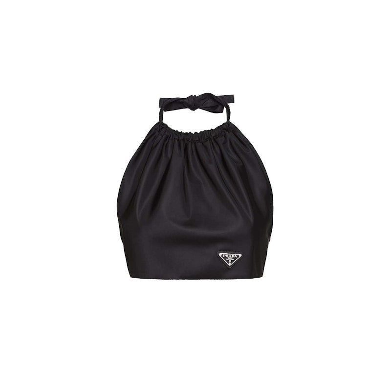 Prada Re-Nylon Crop Top Black