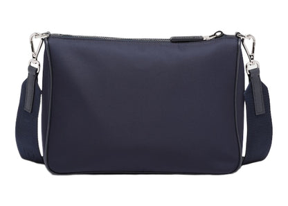 Prada Re-Nylon and Saffiano Leather (Removable Pouch) Shoulder Bag Navy