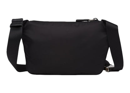 Prada Re-Nylon and Saffiano Leather Shoulder Bag Black