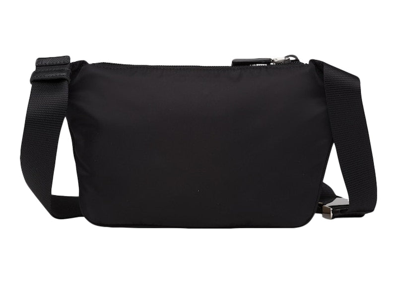 Prada Re-Nylon and Saffiano Leather Shoulder Bag Black