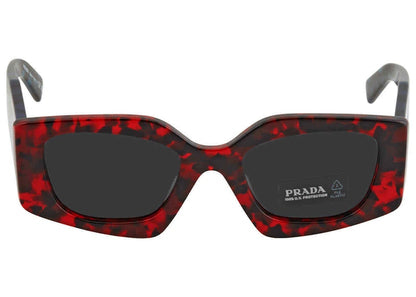 Prada Rectangle Sunglasses Red/Navy (PR15YSF-09Z5S0-52)