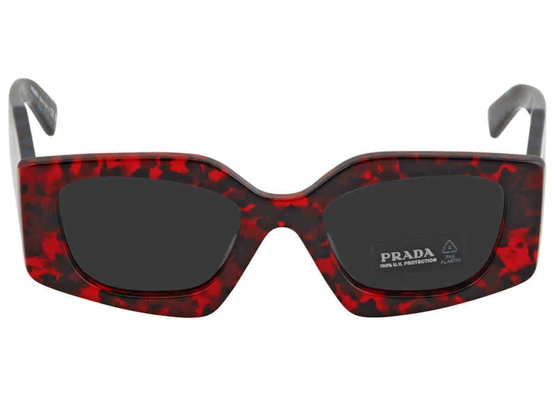 Prada Rectangle Sunglasses Red/Navy (PR15YSF-09Z5S0-52)