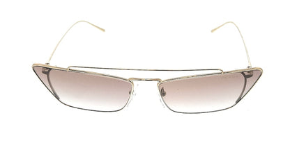 Prada Rectangular Sunglasses Gold/Brown/Brown Mirror-Silver Gradient (0PR 64US ZVN4O0)