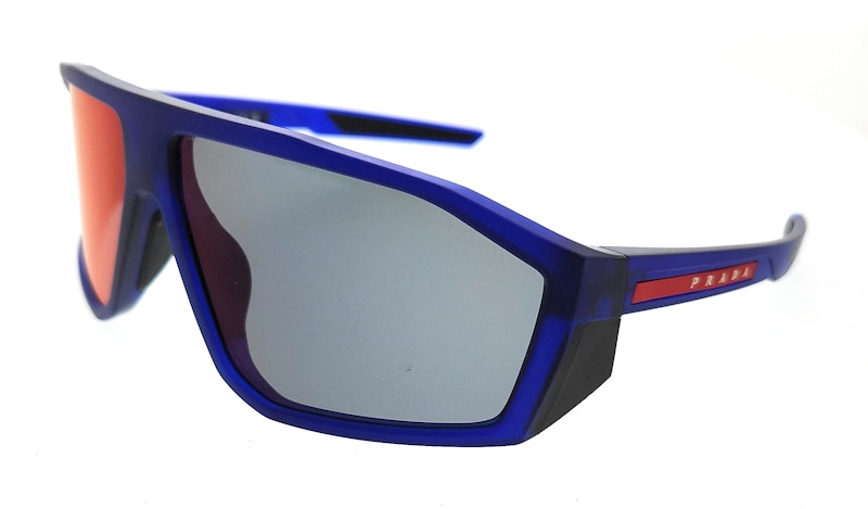 Prada Rectangular Sunglasses Matte Blue Transparent (0PS 08WS 10C08F)
