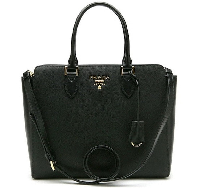Prada Saffiano Galleria Handbag Black