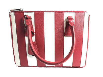 Prada Saffiano Galleria Handbag Red/White