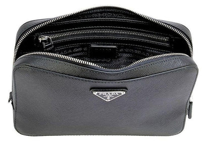 Prada Saffiano Leather Clutch Black