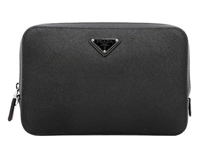 Prada Saffiano Leather Clutch Black