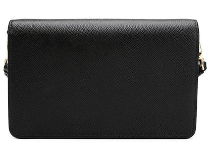 Prada Saffiano Leather Crossbody Mini Black