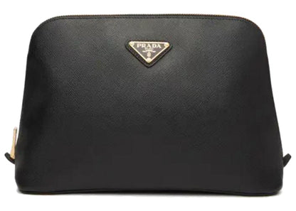 Prada Saffiano Leather Travel Case Black