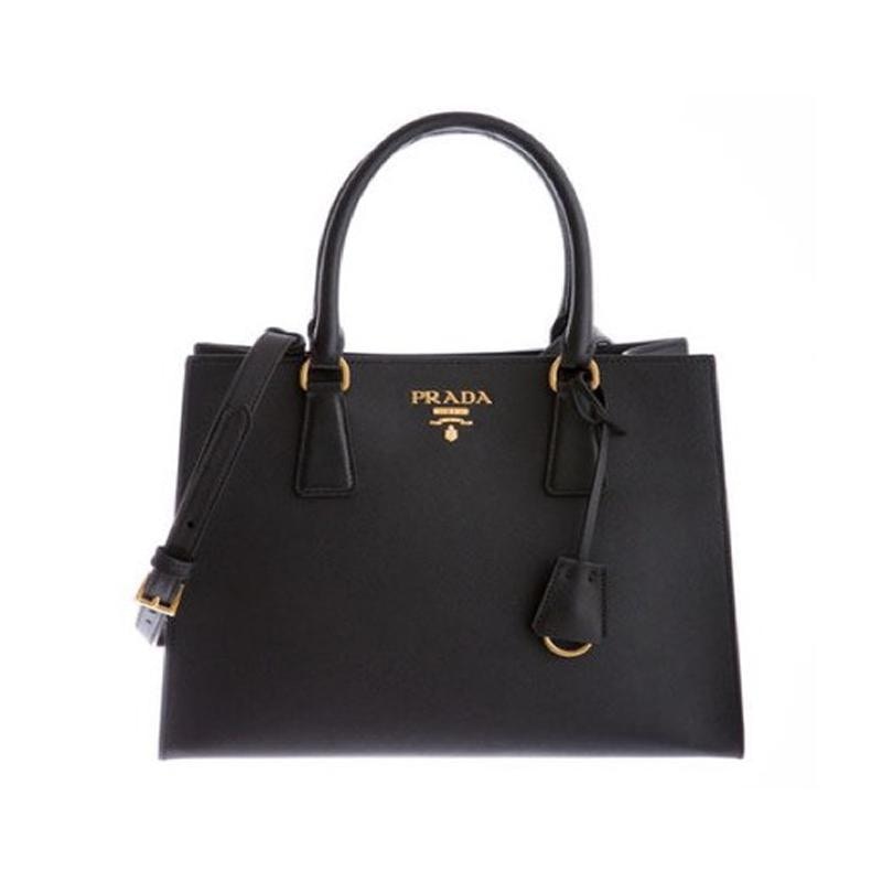 Prada Saffiano Lux Handbag Black