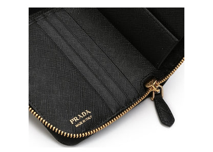 Prada Saffiano Wallet Small Black