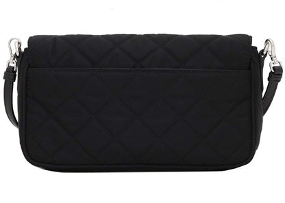 Prada Shoulder Bag Quilted Tessuto Black