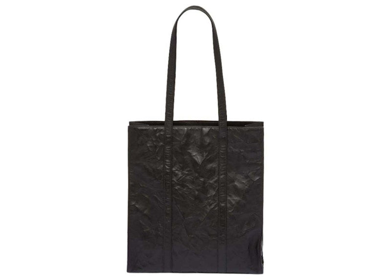 Prada Small Antique Nappa Leather Tote Black