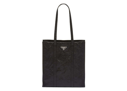 Prada Small Antique Nappa Leather Tote Black