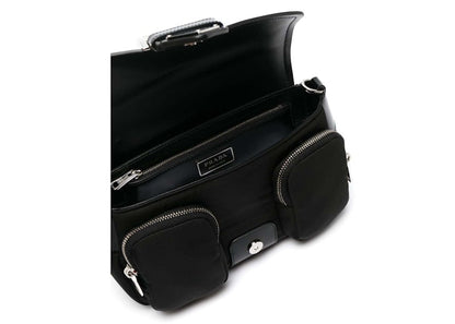 Prada Small Pocket Shoulder Bag Black