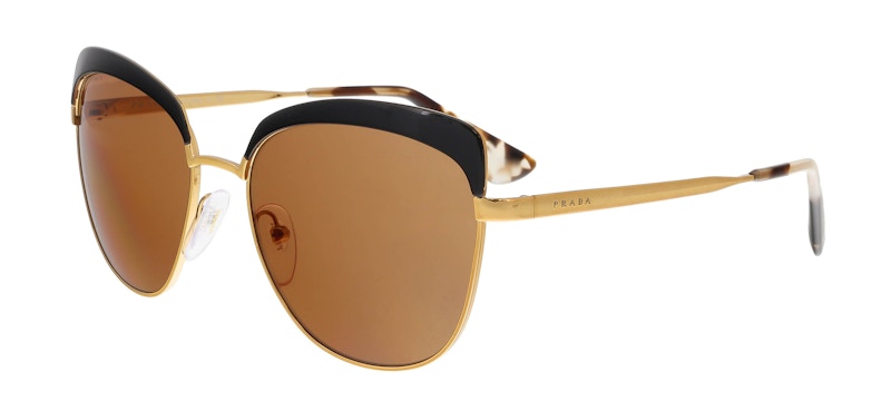 Prada Square Sunglasses Antique Gold/Black (PR 51TS LAX6N0)