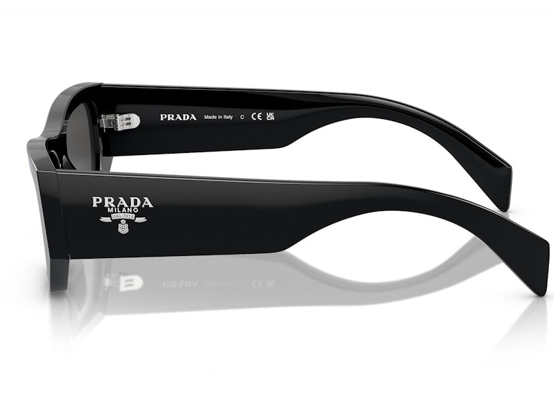 Prada Square Sunglasses Black/Dark Grey (SPRA01 16K-0 8Z)