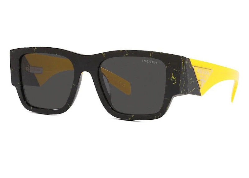 Prada Sunglasses PR 10ZS Black Marble/Yellow (PR10ZS-19D5S0-54)
