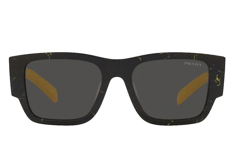 Prada Sunglasses PR 10ZS Black Marble/Yellow (PR10ZS-19D5S0-54)