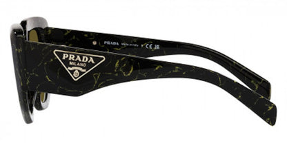Prada Sunglasses PR 14ZSF Black/Yellow Marble/Dark Brown (PR14ZSF-19D01T-52)
