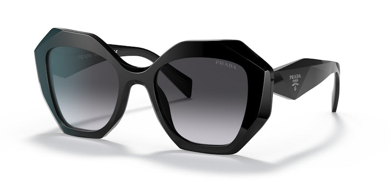 Prada Symbole Logo Irregular Sunglasses Black/Silver (SPR16W 1AB-5D1)