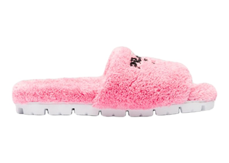 Prada Terry Cloth Slides Petal Pink