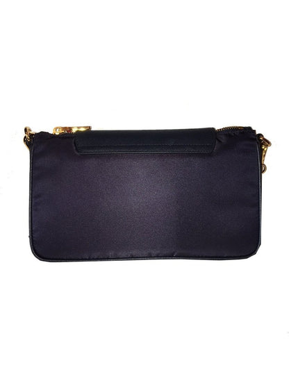 Prada Tessuto Clutch Saffiano Nylon Navy Blue
