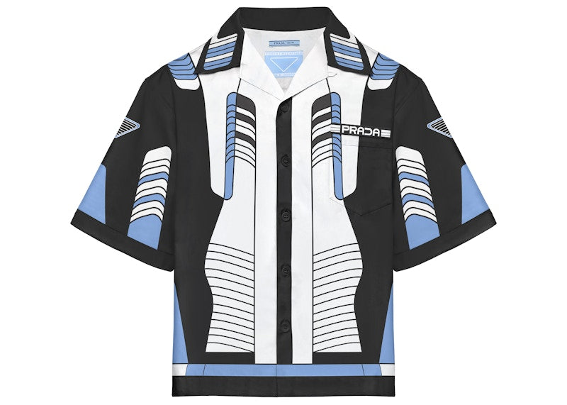 Prada Timecapsule August 2020 Poplin Shirt Blue