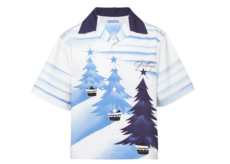 Prada Timecapsule December 2019 Poplin Shirt Navy
