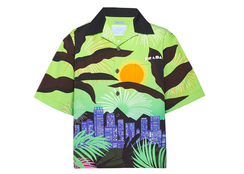 Prada Timecapsule February 2020 Poplin Shirt Green
