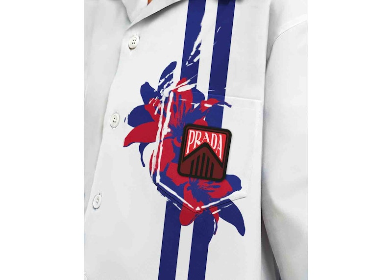 Prada Timecapsule March 2022 Poplin Shirt White/Red