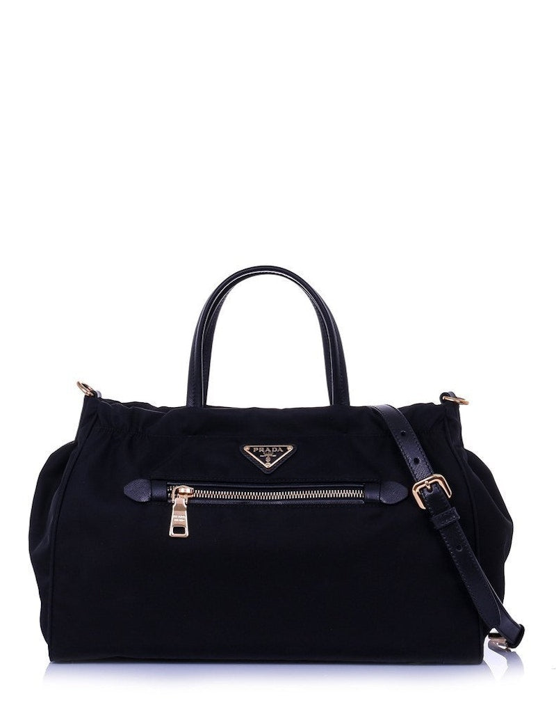 Prada Tote Bag Tessuto Saffiano Black