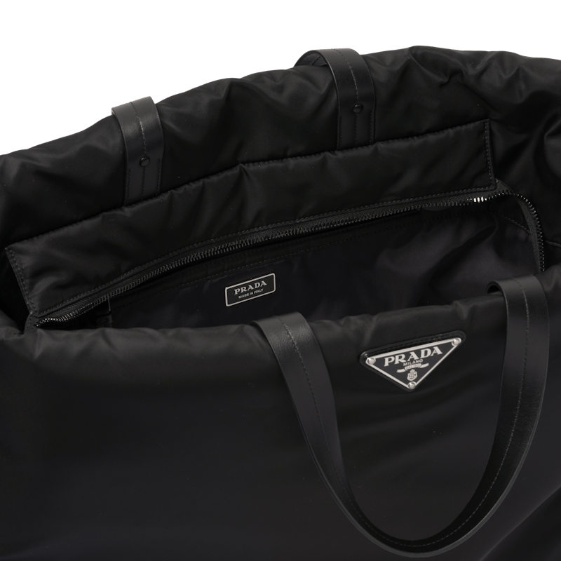 Prada Tote Padded Nylon Medium Black