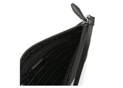 Prada Triange-Logo Shoulder Bag Black
