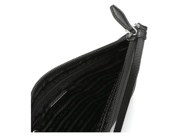 Prada Triange-Logo Shoulder Bag Black