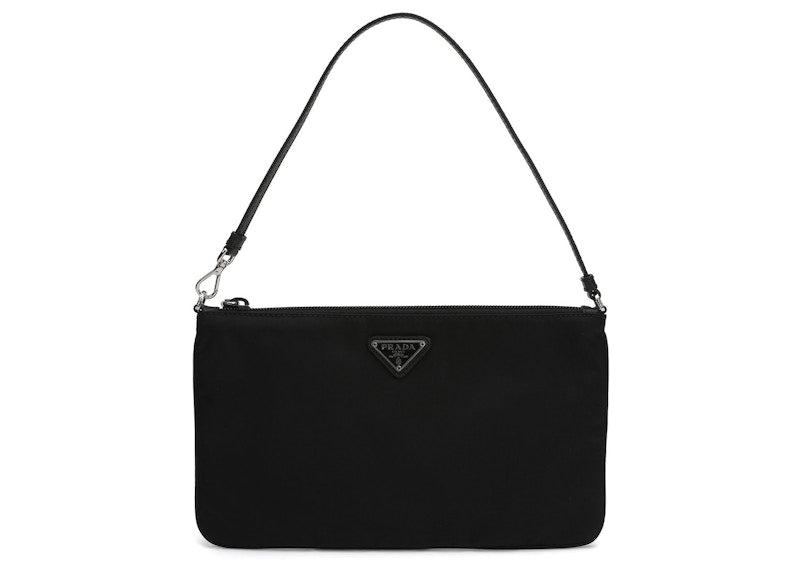 Prada Triange-Logo Shoulder Bag Black
