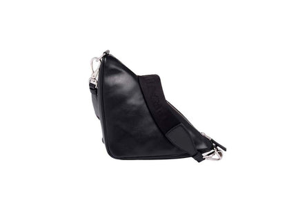 Prada Triangle Leather Shoulder Bag Black