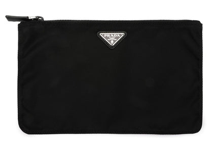 Prada Vela Nylon Pouch Black