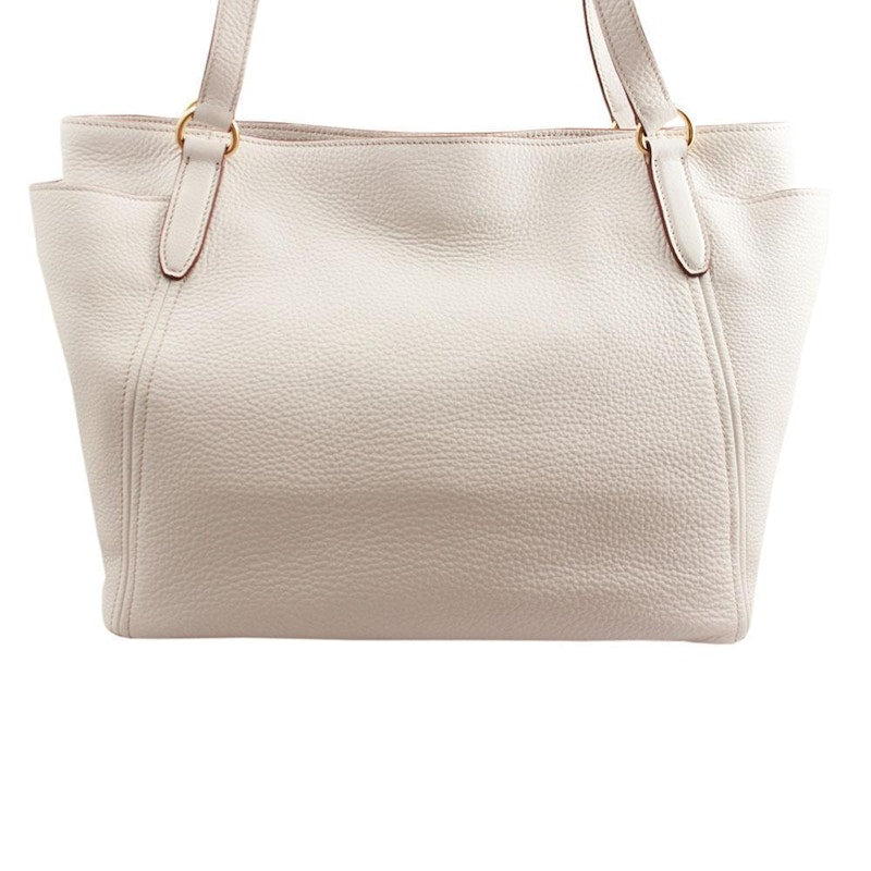 Prada Vitello Daino Shopping Tote White