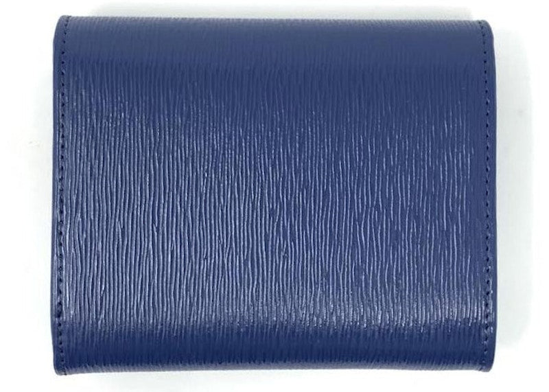 Prada Vitello Move Compact Wallet Bluette