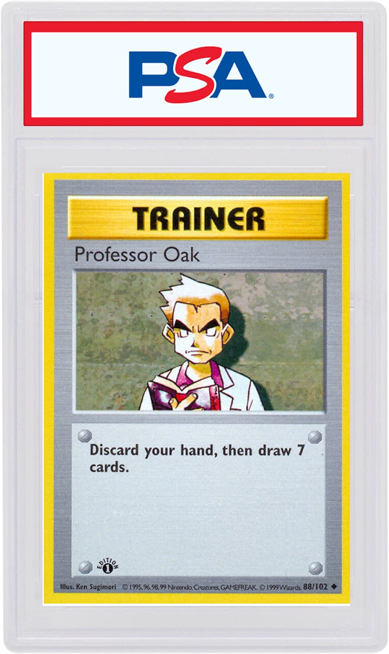 Professor Oak 1999 Pokemon TCG Base Set 1st Edition #88/102 (PSA or BGS Graded)