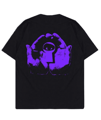 Psychworld Purple Logo Tee Black