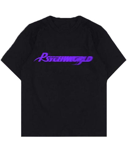 Psychworld Purple Logo Tee Black