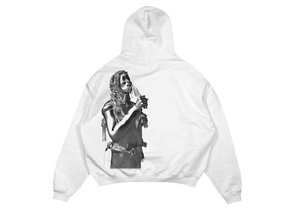 Psychworld x Lancey Foux Marble Hoodie White