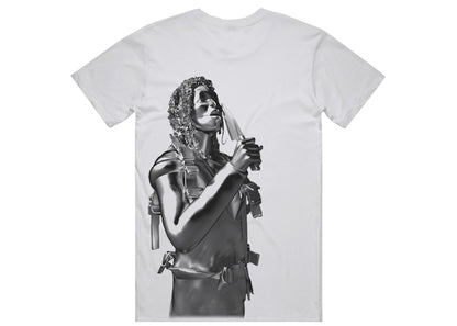 Psychworld x Lancey Foux Marble T-shirt White