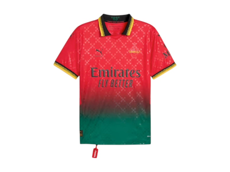 Puma AC MILAN x OFF-WHITE Replica Jersey For All Time Red/Black
