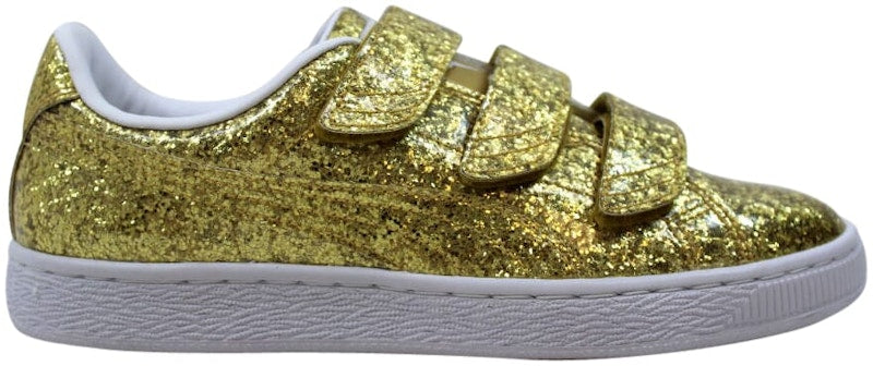 Puma Basket Strap Glitter Gold  (Women's)