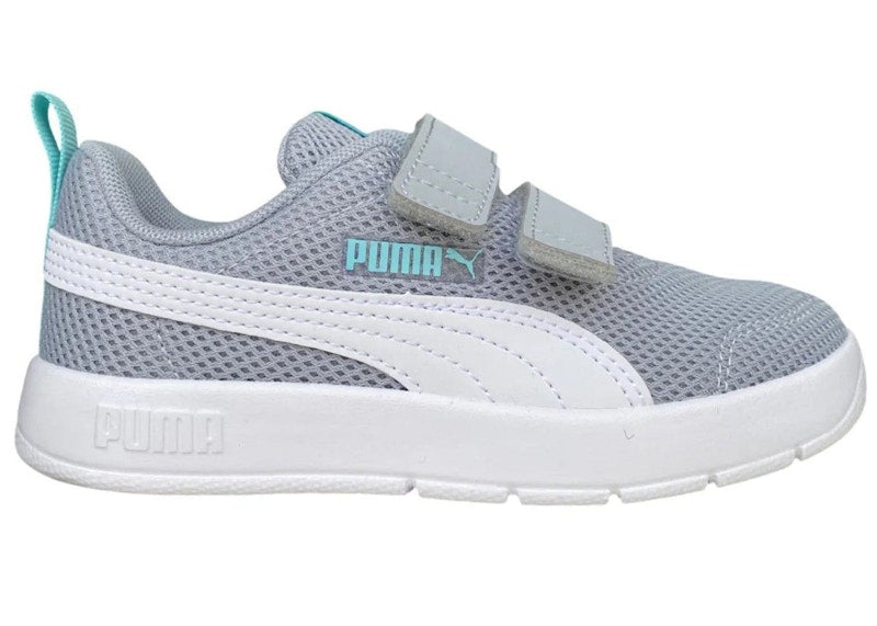 Puma Courtflex V3 Mesh Grey White Aqua (PS)